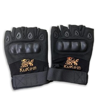 KuKirin Protective Gloves Fingerless - (Size XXL) Black